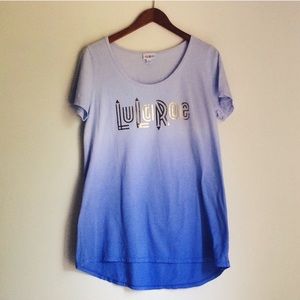 LuLaRoe Purple Ombré Short Sleeve Tee Size…